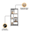 Estante Industrial Luxury Mdf Preto